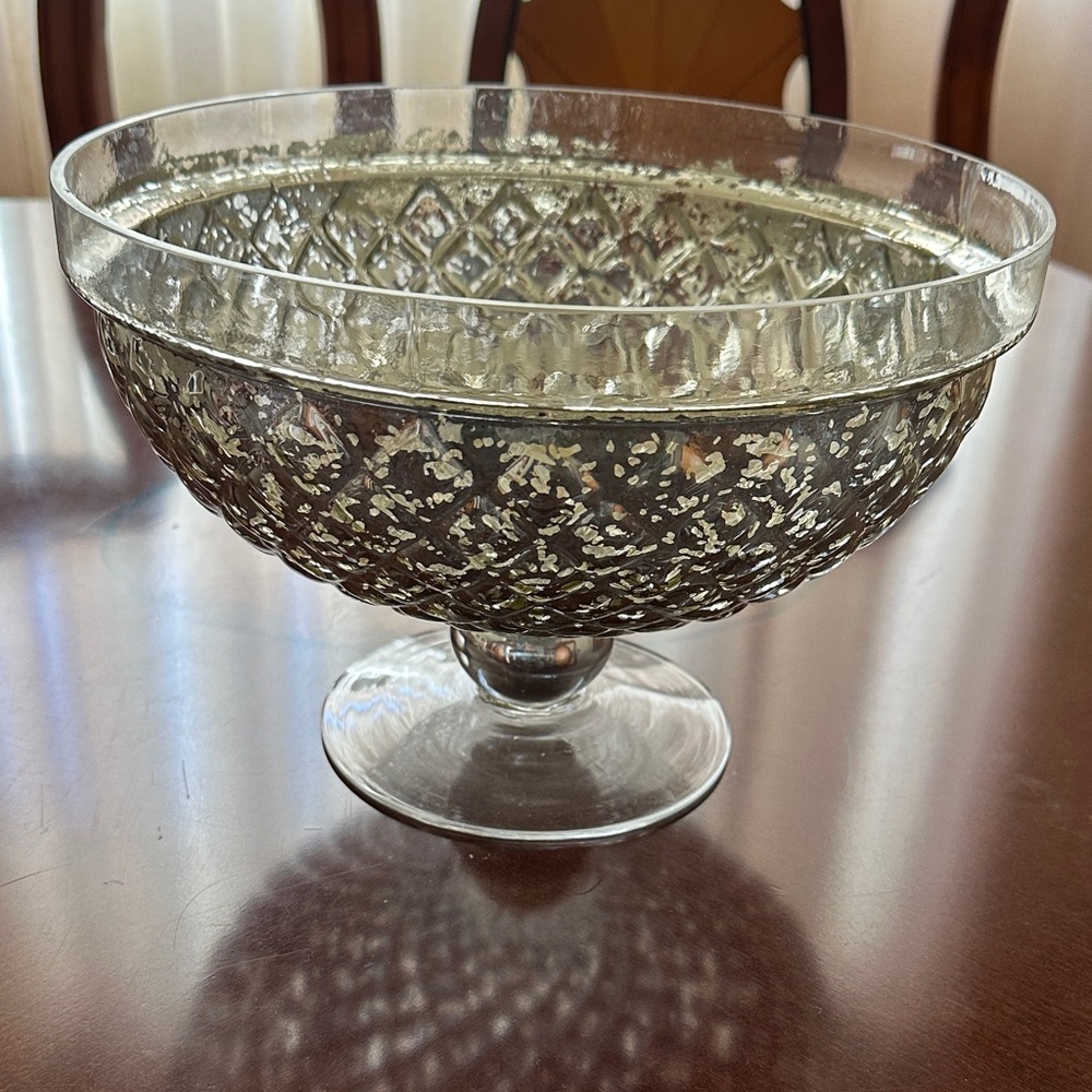 Textured Glass Decorative Bowl in Gold-Tinted Glass